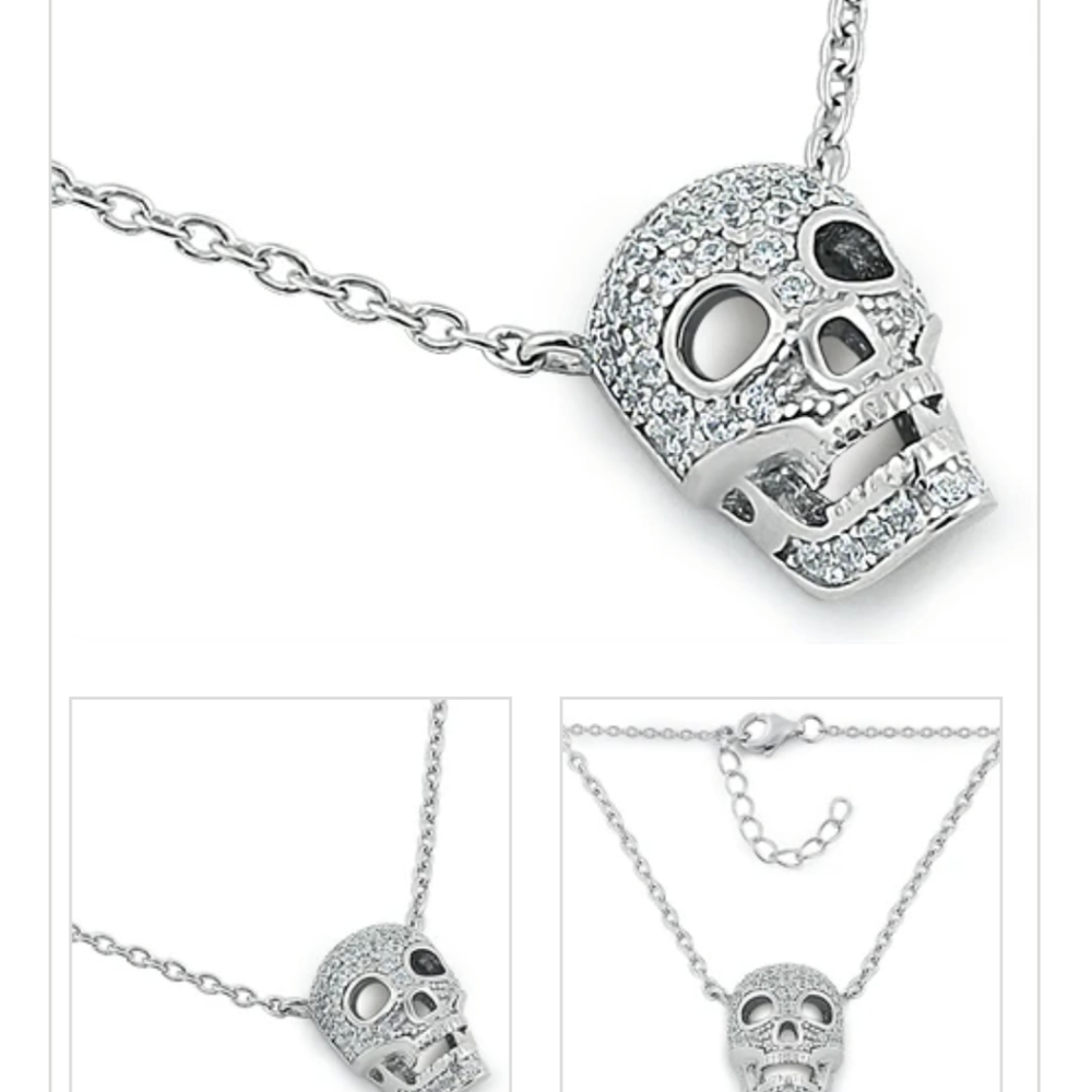 Sterling silver skull knecklace